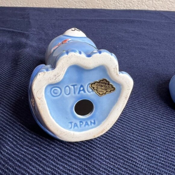 VTG Otagiri Ceramic Blue Cat Salt & Pepper Shaker Set ~ NO CORKS - READ - Picture 9 of 13